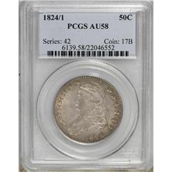 1824/1 50C AU58 PCGS