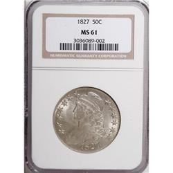 1827 50C Square Base 2 MS61 NGC
