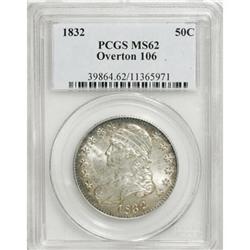 1832 50C Small Letters MS62 PCGS