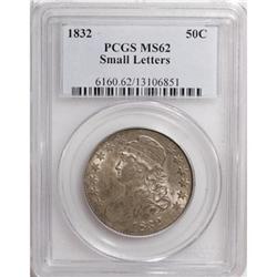 1832 50C Small Letters MS62 PCGS