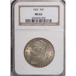 1832 50C Small Letters MS63 NGC