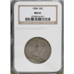 1838 50C MS61 NGC