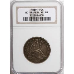 1839 50C No Drapery XF40 NGC
