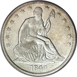1844-O 50C Doubled Date AU55 PCGS