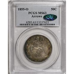 1855-O 50C Arrows MS63 PCGS