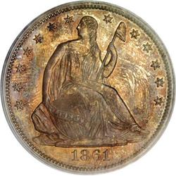 1861 50C MS64 PCGS