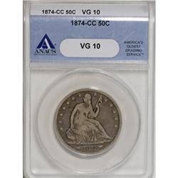 1874-CC 50C Arrows VG10 ANACS