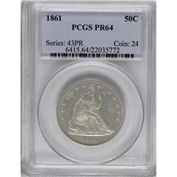 1861 50C PR64 PCGS