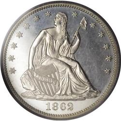 1862 50C PR64 Cameo PCGS