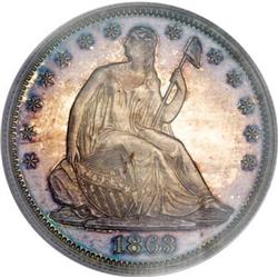 1863 50C PR64 Cameo PCGS