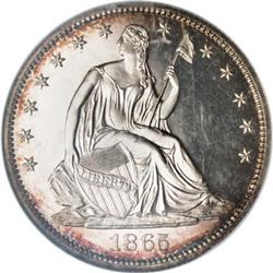 1865 50C PR65 Ultra Cameo NGC