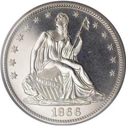 1866 50C Motto PR64 Cameo PCGS