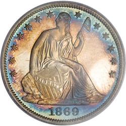 1869 50C PR64 Cameo PCGS
