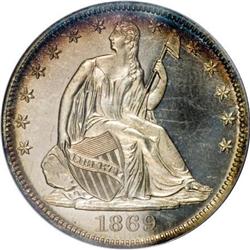 1869 50C PR65 Cameo PCGS