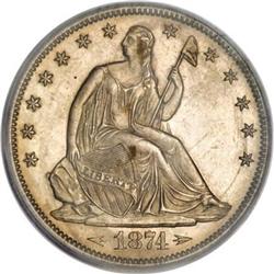 1874 50C Arrows PR64 PCGS