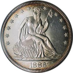 1886 50C PR64 Cameo NGC