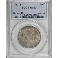 1911-S 50C MS63 PCGS