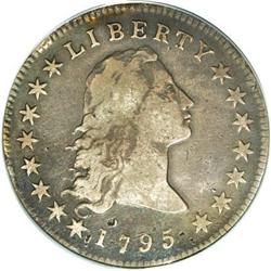 1795 $1 Flowing Hair Fine 12 Details ANACS