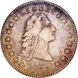1795 $1 Flowing Hair, Two Leaves VF30 NGC
