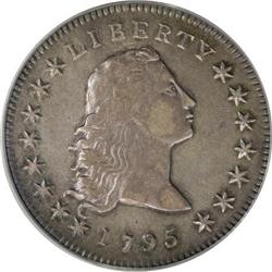 1795 $1 Flowing Hair, Two Leaves VF30 PCGS