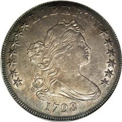 1798 $1 Large Eagle AU55 NGC