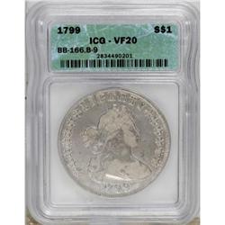 1799 $1 7x6 Stars VF20 ICG