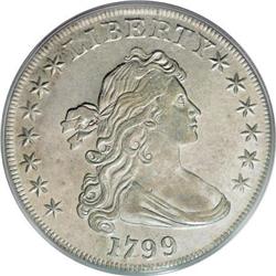 1799 $1 7x6 Stars AU55 PCGS