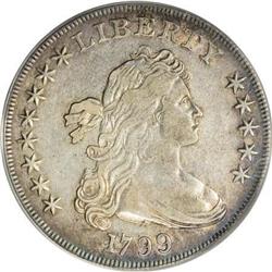 1799 $1 8x5 Stars XF40 PCGS