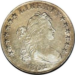 1802 $1 Narrow Date AU50 ANACS
