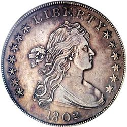 1802 $1 Narrow Date AU55 Details ANACS