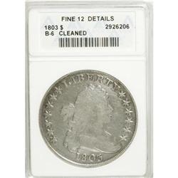 1803 $1 Large 3 Fine 12 Details ANACS