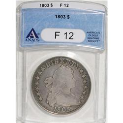 1803 $1 Small 3 Fine 12 ANACS