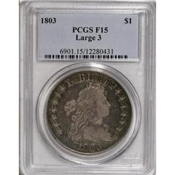 1803 $1 Large 3 Fine 15 PCGS