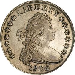 1803 $1 Large 3 AU53 Details ANACS