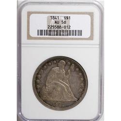 1841 $1 AU58 NGC