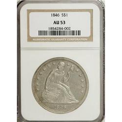 1846 $1 AU53 NGC
