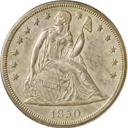 1850-O $1 AU58 ANACS