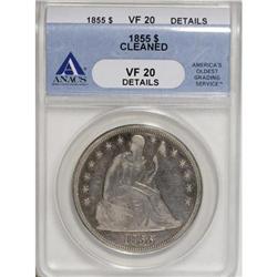 1855 $1 VF20 ANACS