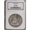 1860-O $1 AU58 NGC