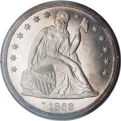 1863 $1 PR63 PCGS