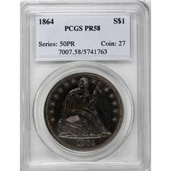 1864 $1 PR58 PCGS