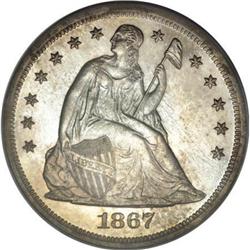 1867 $1 PR64 PCGS