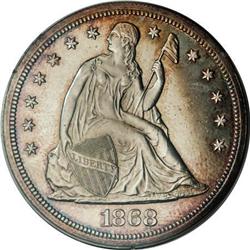 1868 $1 PR63 PCGS