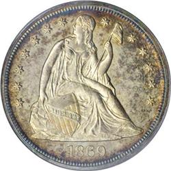 1869 $1 PR63 PCGS