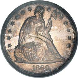 1869 $1 PR64 PCGS