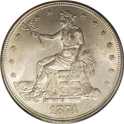 1874 T$1 MS64 PCGS