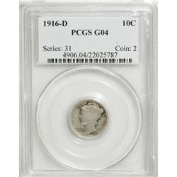 1916-D 10C Good 4 PCGS