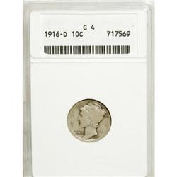 1916-D 10C Good 4 ANACS