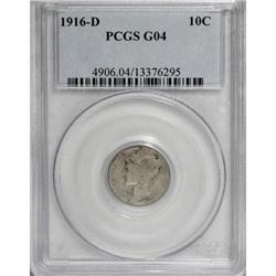 1916-D 10C Good 4 PCGS