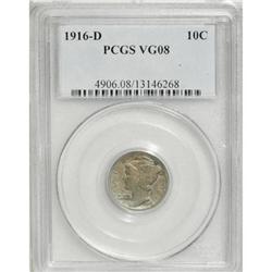 1916-D 10C VG8 PCGS